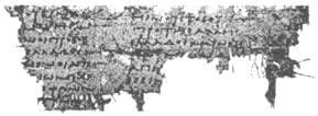 foto fragmento de papiro